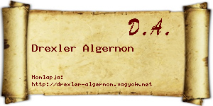 Drexler Algernon névjegykártya